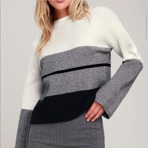 Grey Striped Sweater